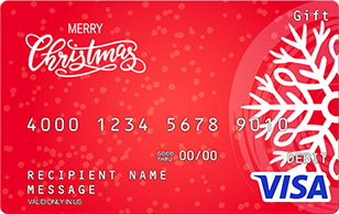 Visa Merry Christmas Gift Card $150